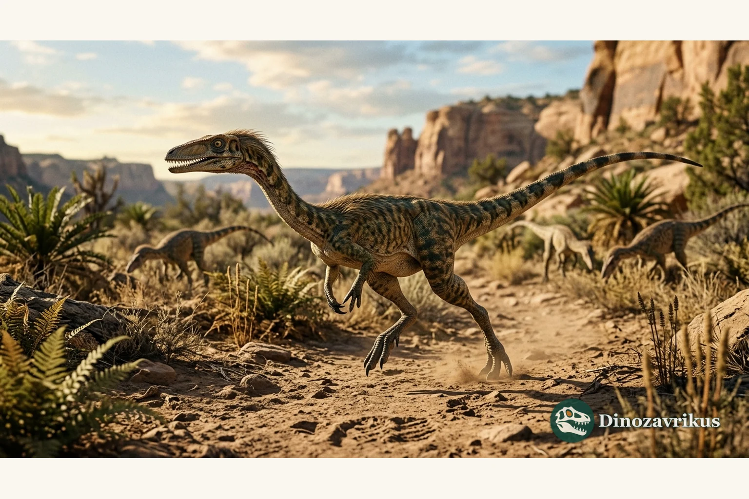 Illustrative reconstruction of Kosmoceratops in Late Cretaceous Utah