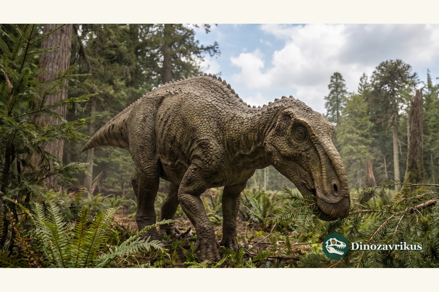 Kritosaurus navajovius reconstructed in a Late Cretaceous conifer woodland