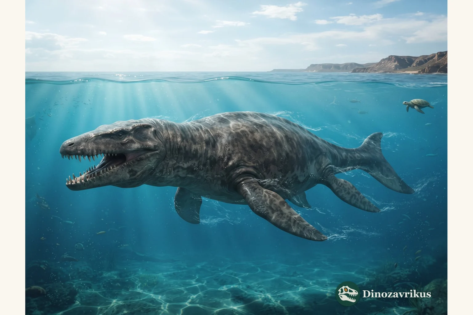 Kronosaurus reconstructed swimming in an Early Cretaceous sea