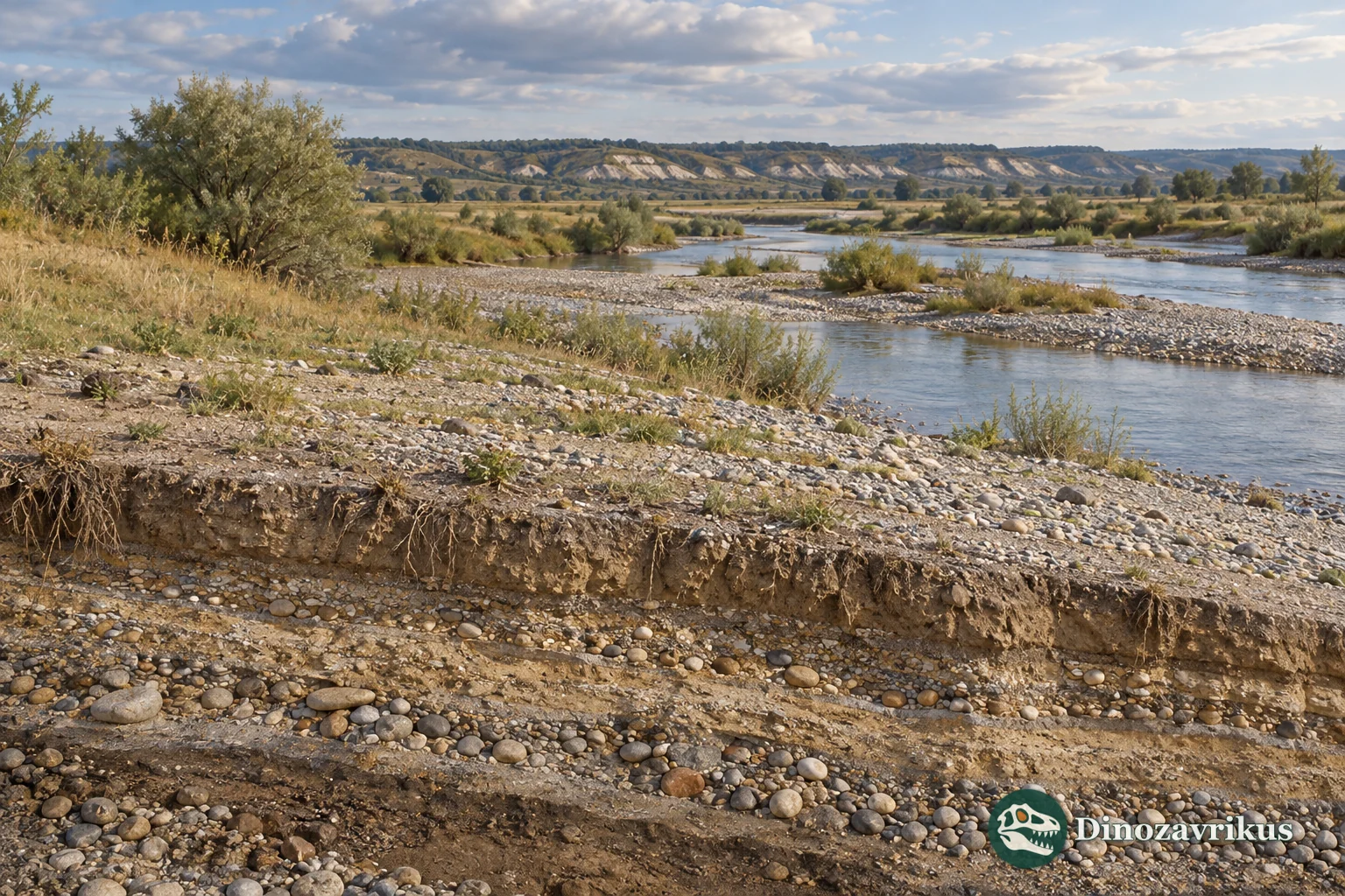 Interpretive Early Pleistocene river terrace in central Europe