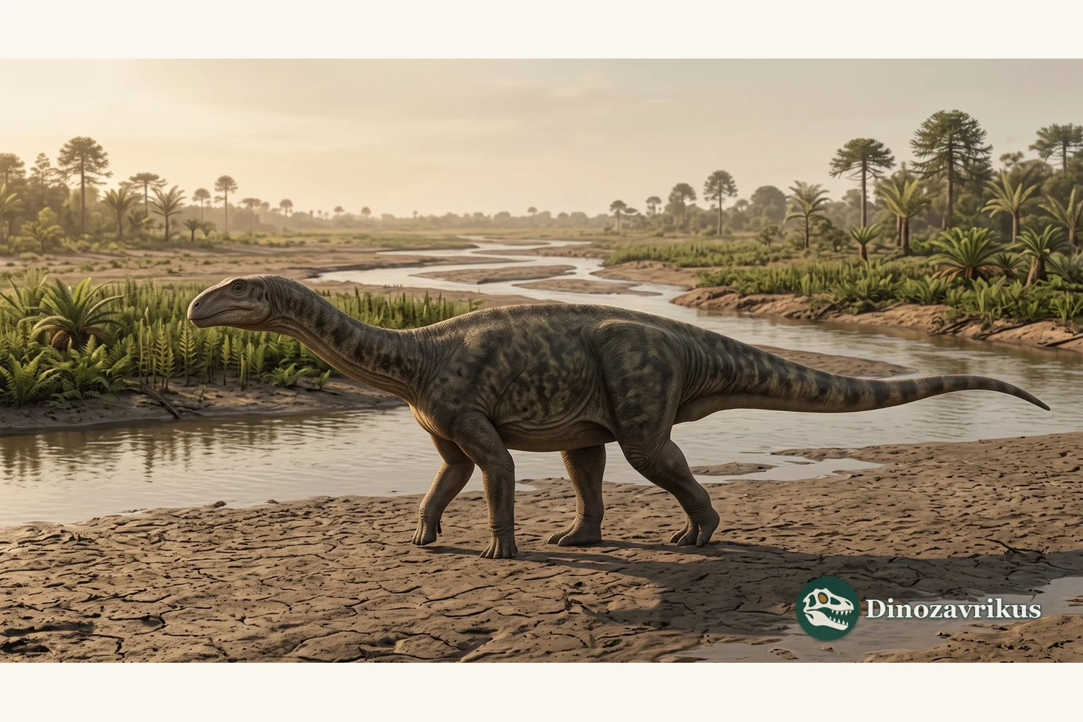 Illustrative reconstruction of Lamplughsaura in Early Jurassic India