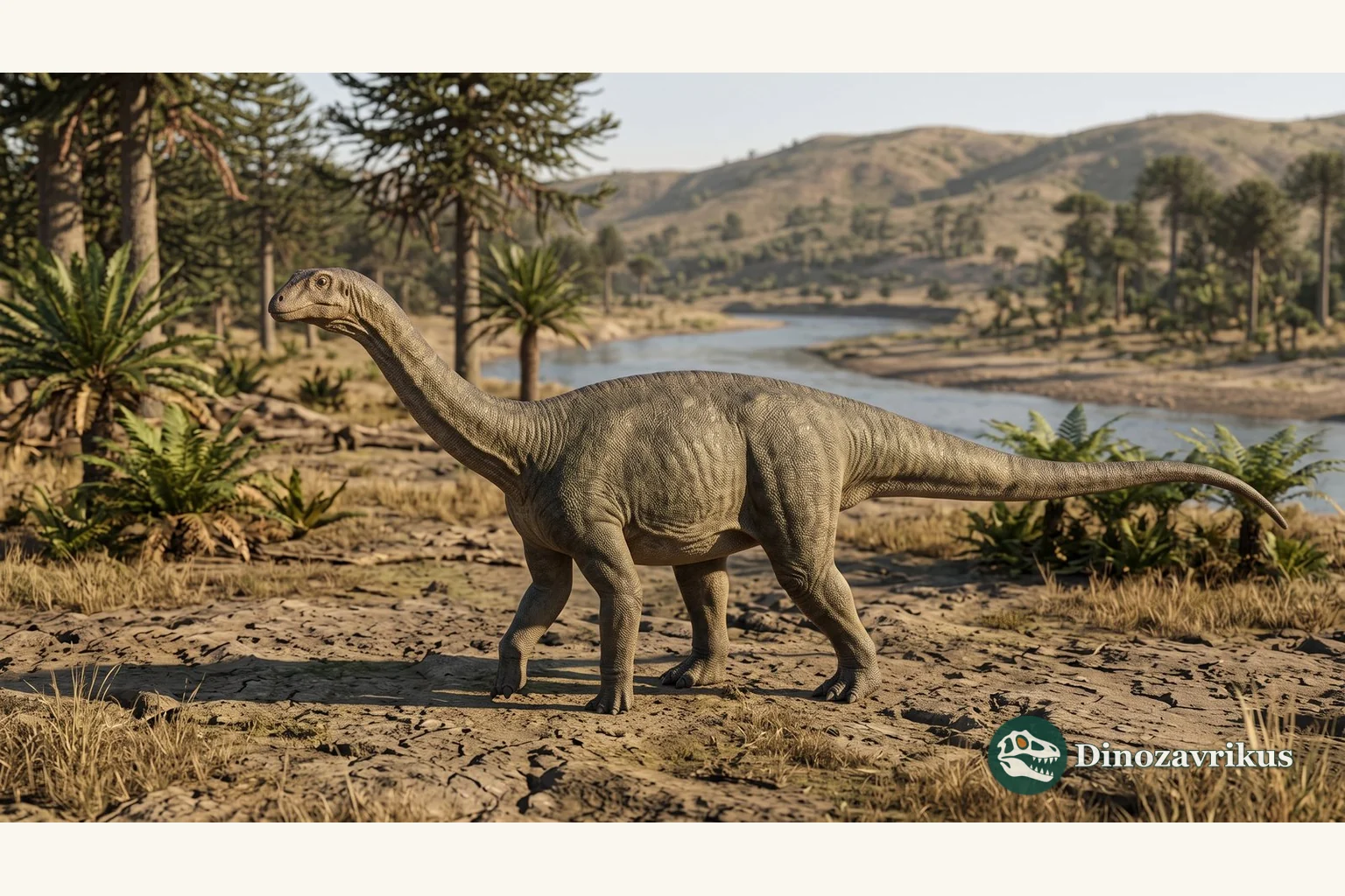 Artistic reconstruction of Ledumahadi mafube in Early Jurassic South Africa