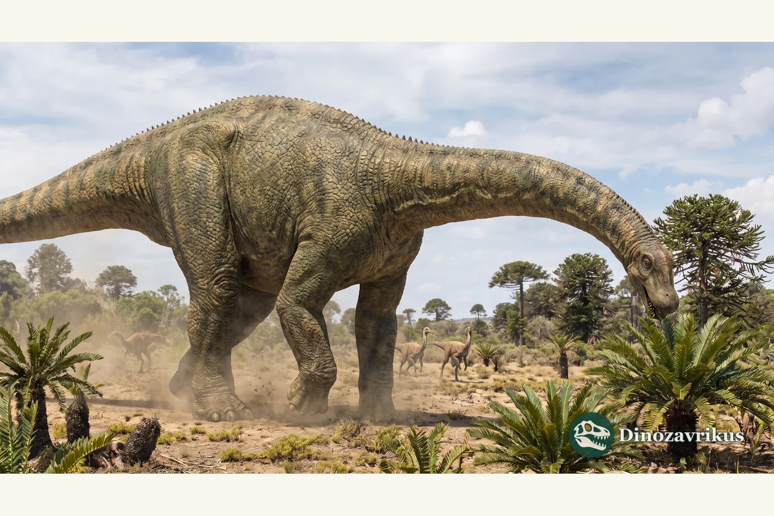 Limaysaurus reconstructed on an Early Cretaceous Patagonian floodplain