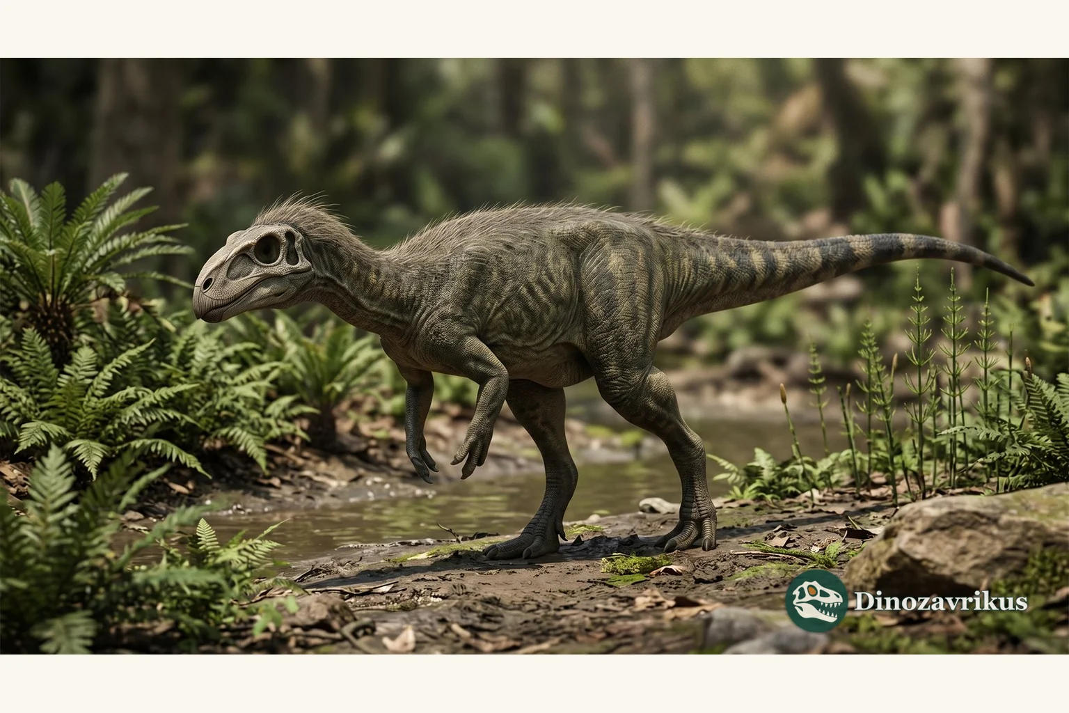 Illustrative reconstruction of juvenile and adult Limusaurus in Late Jurassic China