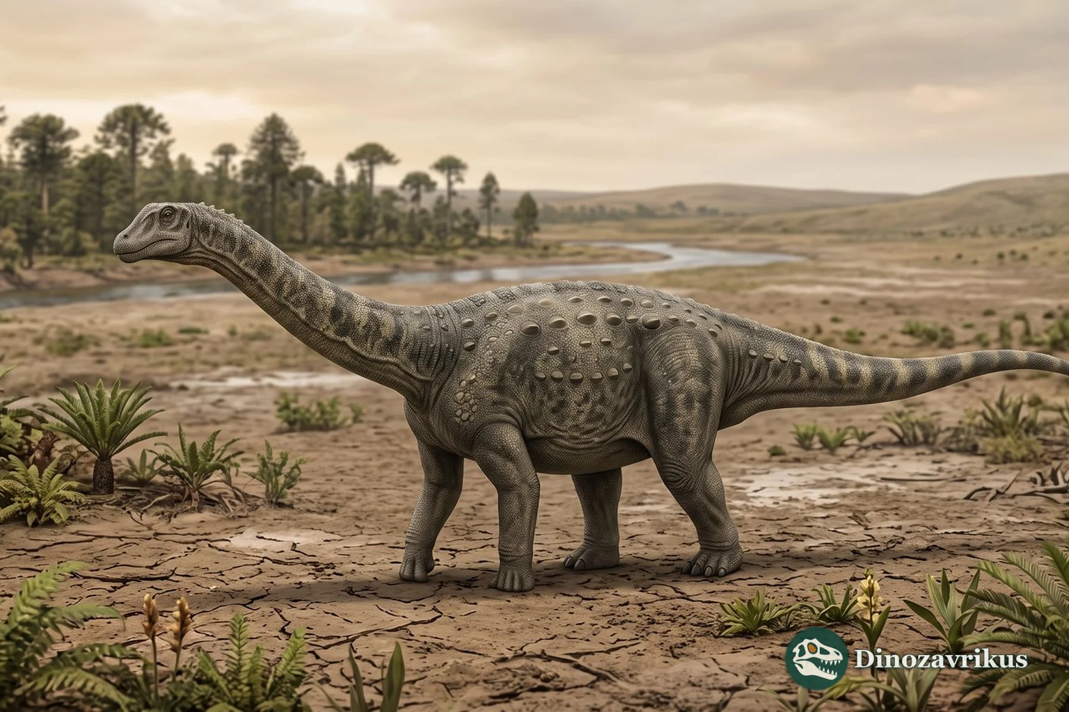 Reconstruction of Lirainosaurus in Late Cretaceous Spain