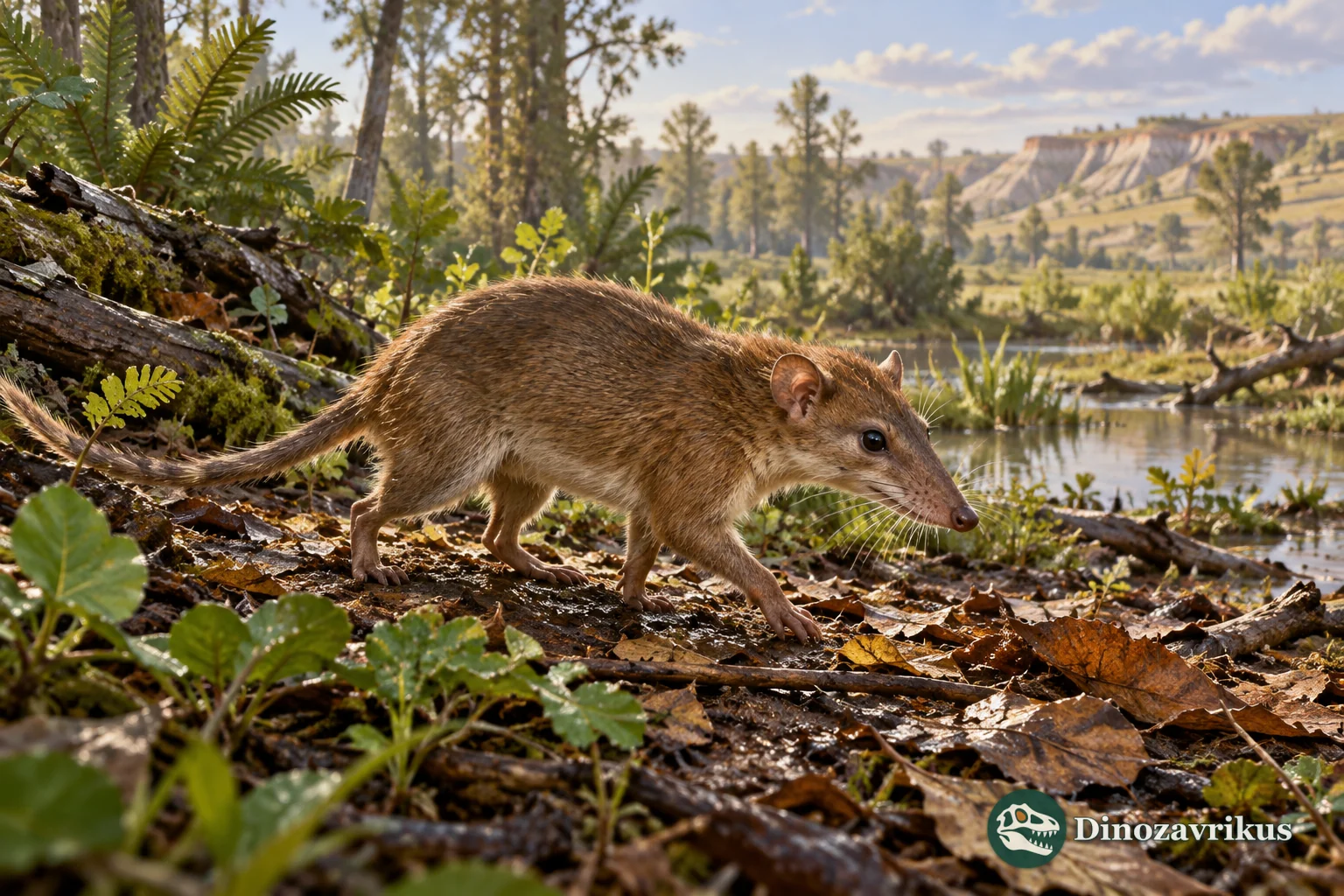 Hypothetical life reconstruction of Litaletes in a Paleocene floodplain