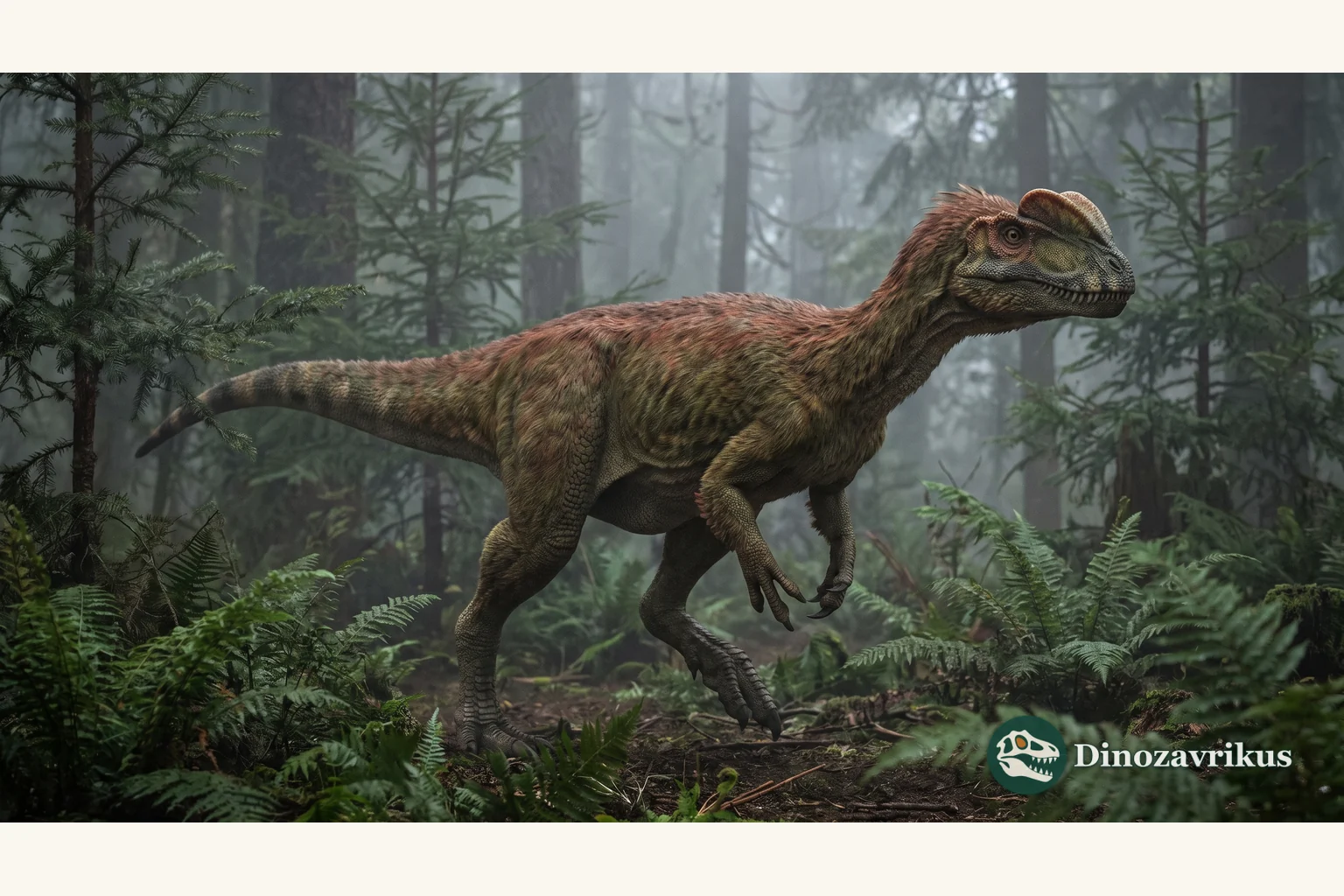 Lophostropheus reconstructed in a forested Late Triassic landscape of Normandy