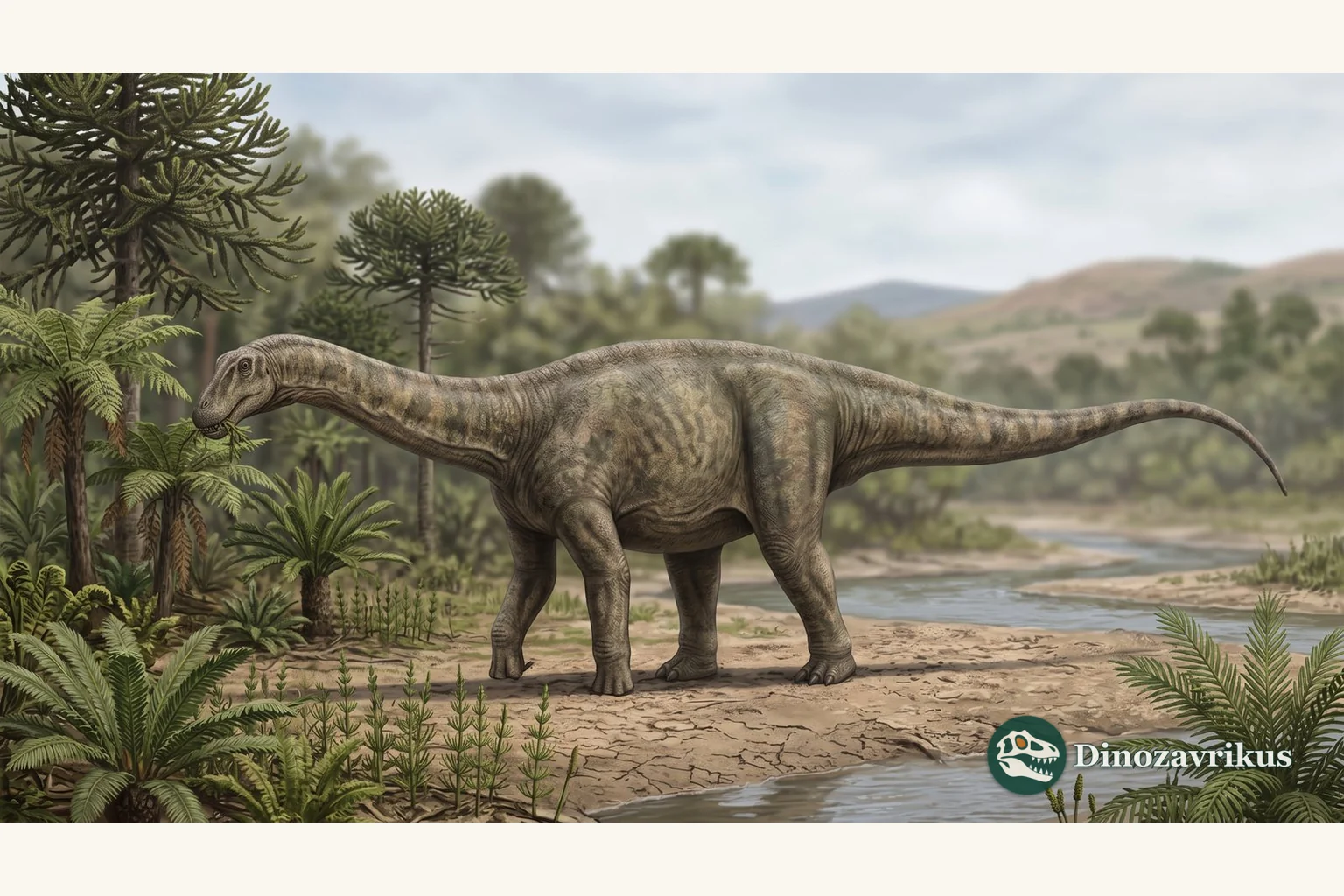 Illustrative reconstruction of Losillasaurus in a Late Jurassic landscape of eastern Spain