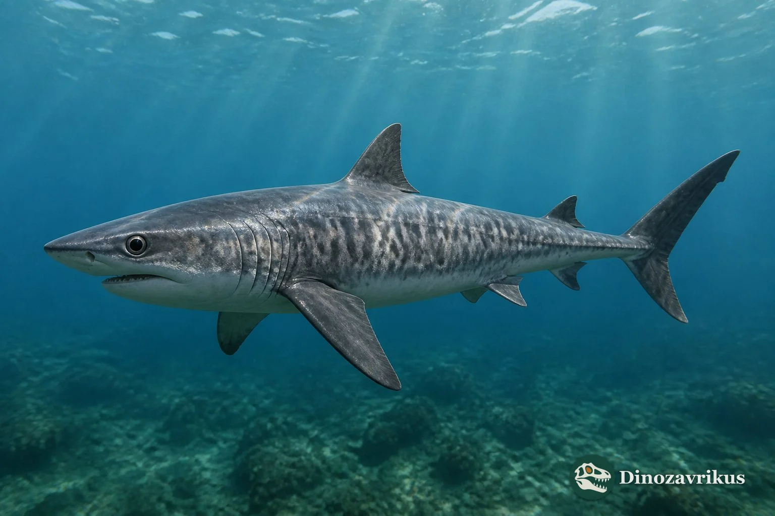 Reconstruction of Macrorhizodus swimming in an Eocene sea