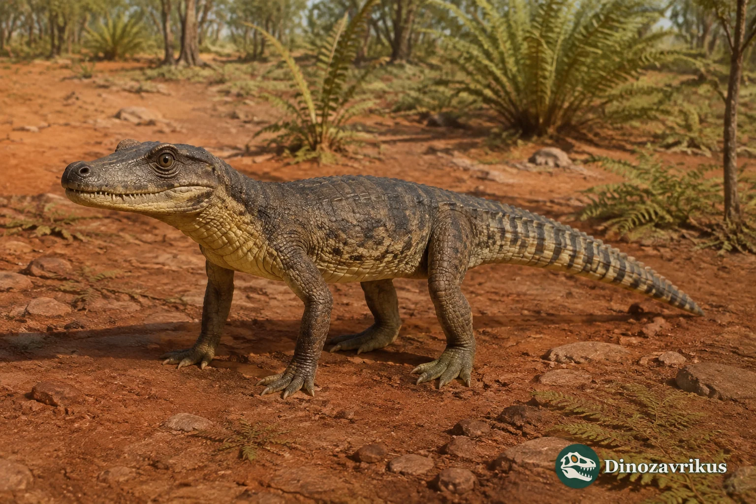 Malawisuchus reconstructed on land in the Early Cretaceous of Malawi