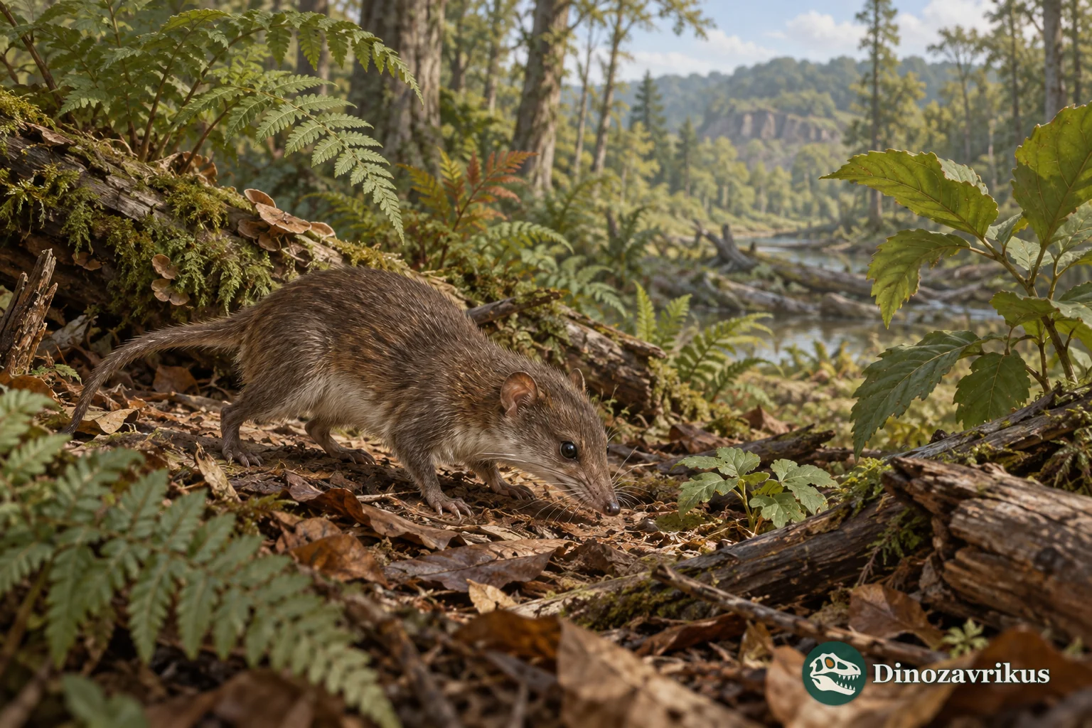 A small Paleocene mammal moving through a recovering forest after the end-Cretaceous extinction