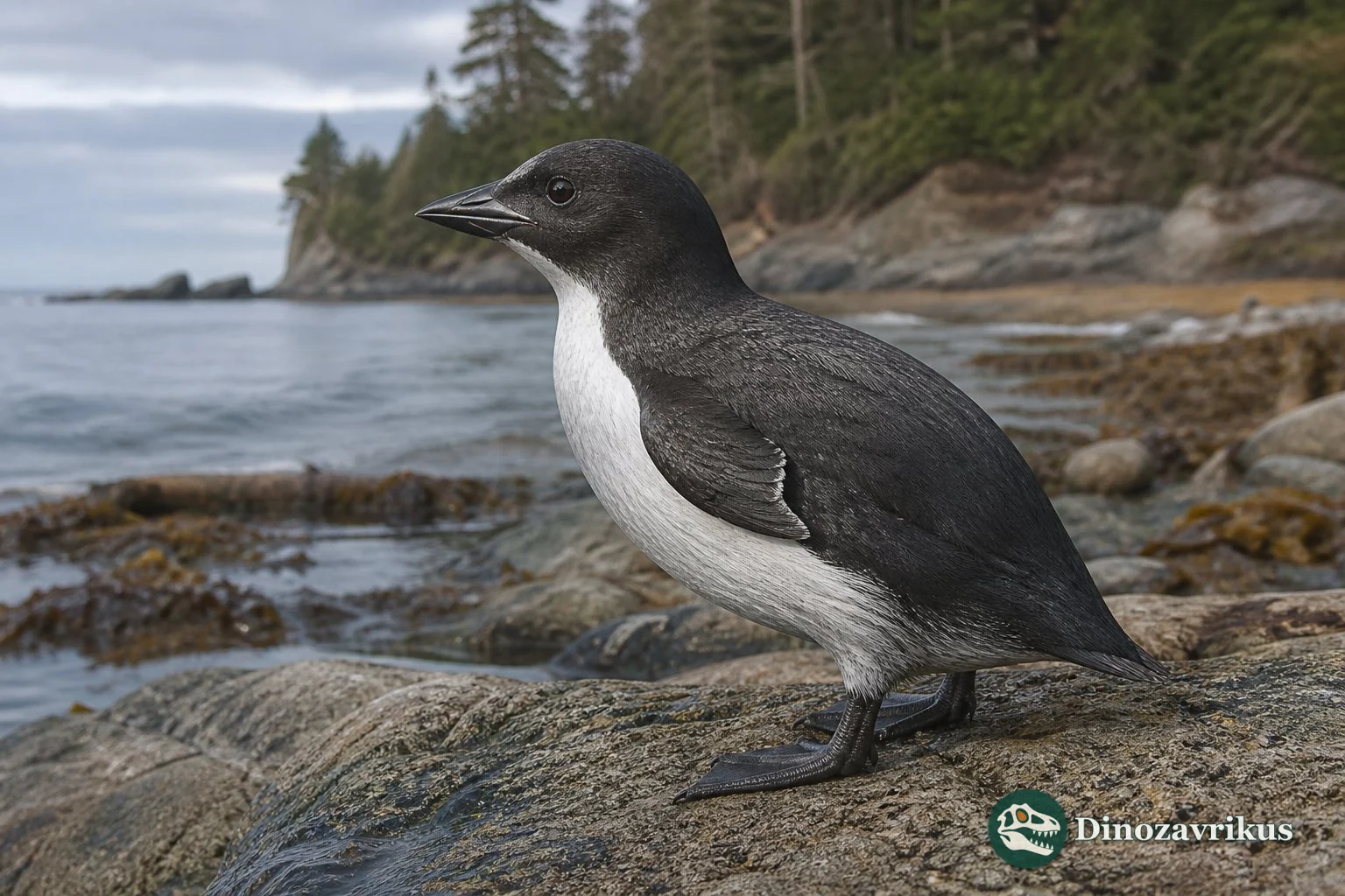 Mancalla reconstructed swimming near the Pacific coast of western North America