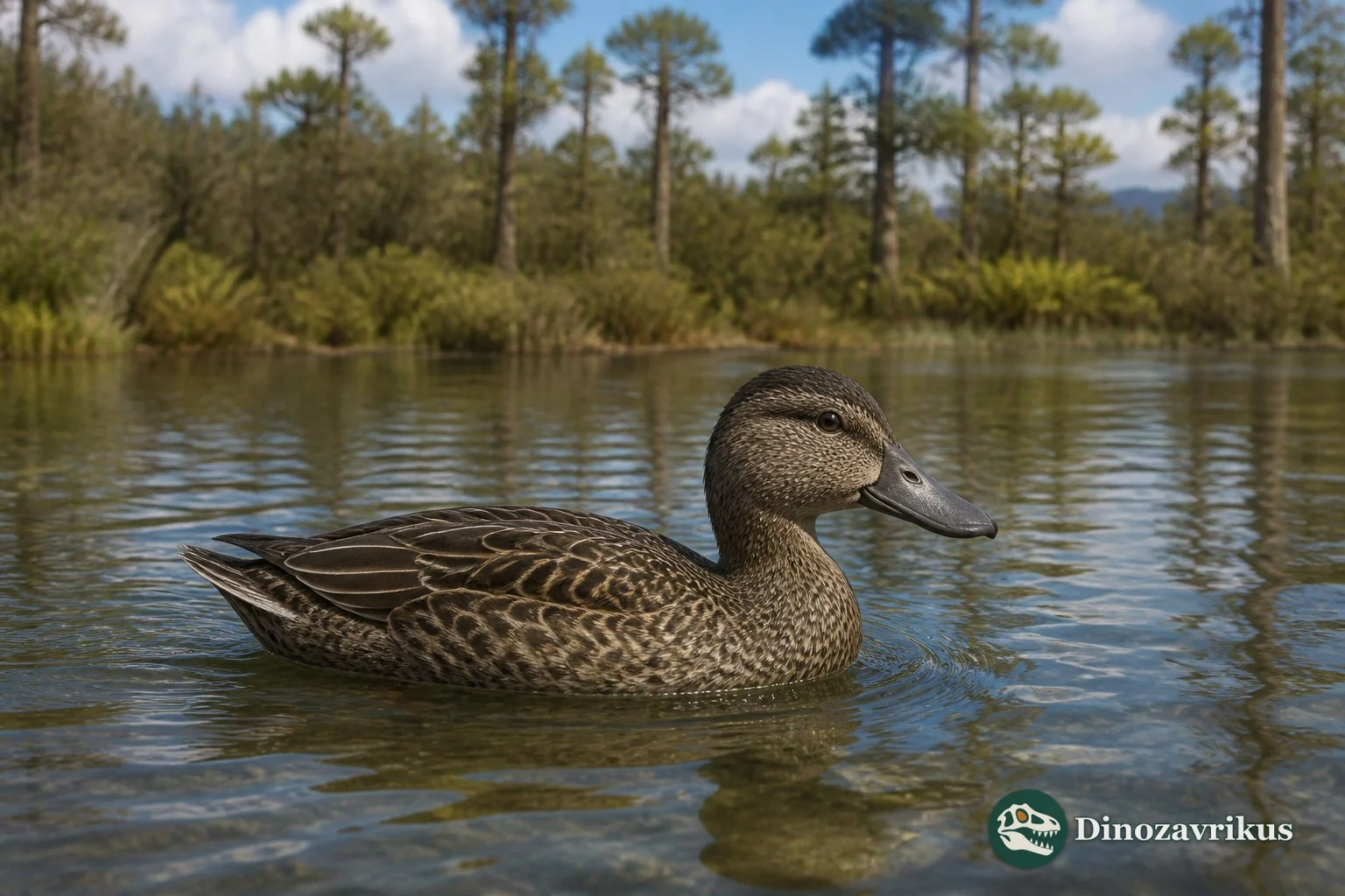 Manuherikia ducks reconstructed on the shore of Miocene Lake Manuherikia