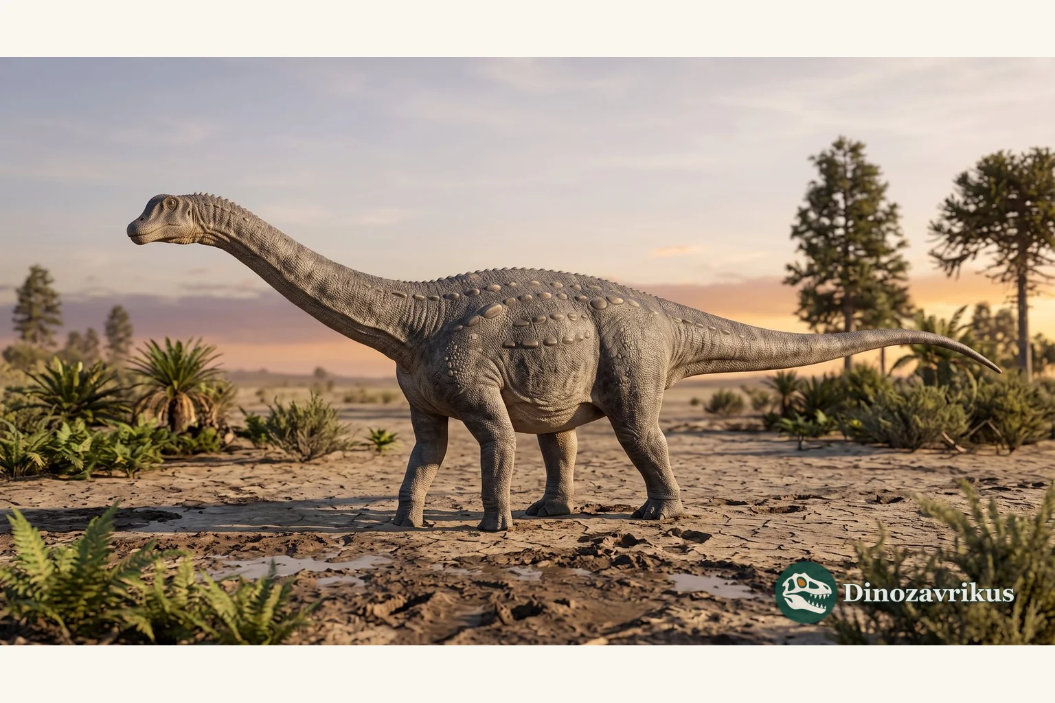Illustrative reconstruction of a titanosaur representing the proposed Marisaurus from Late Cretaceous Pakistan