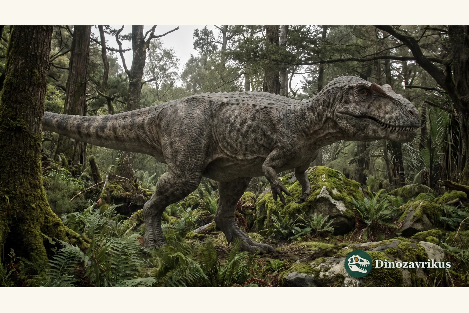 Megalosaurus reconstructed in a Middle Jurassic landscape of England