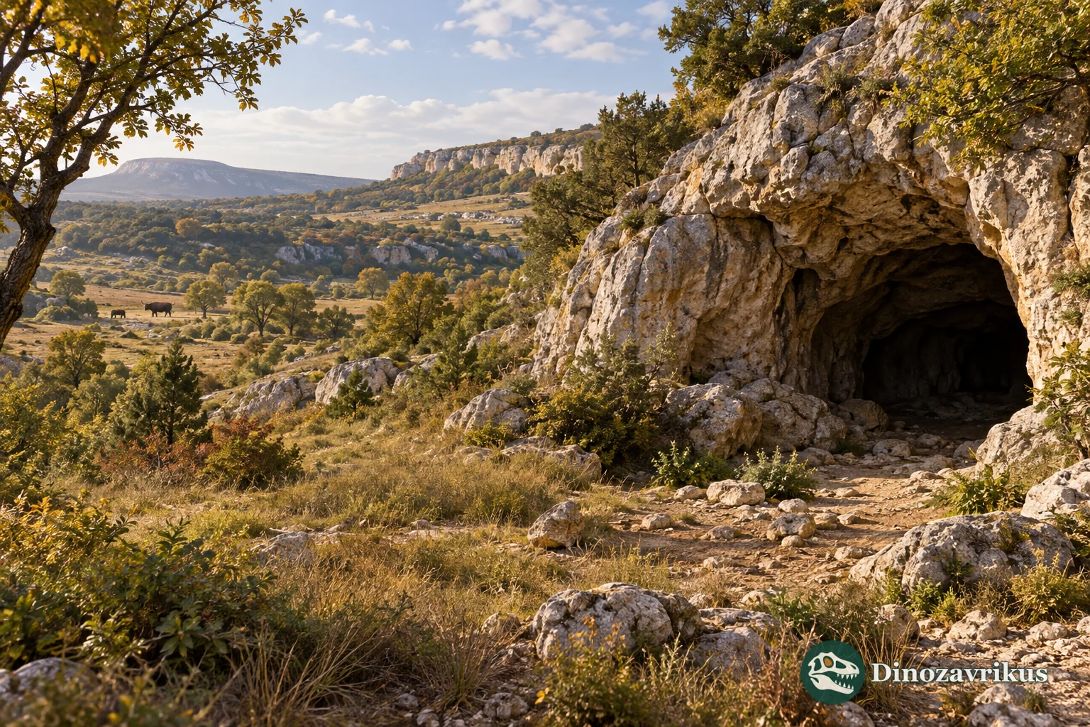 Illustrative Early Pleistocene Crimean cave landscape