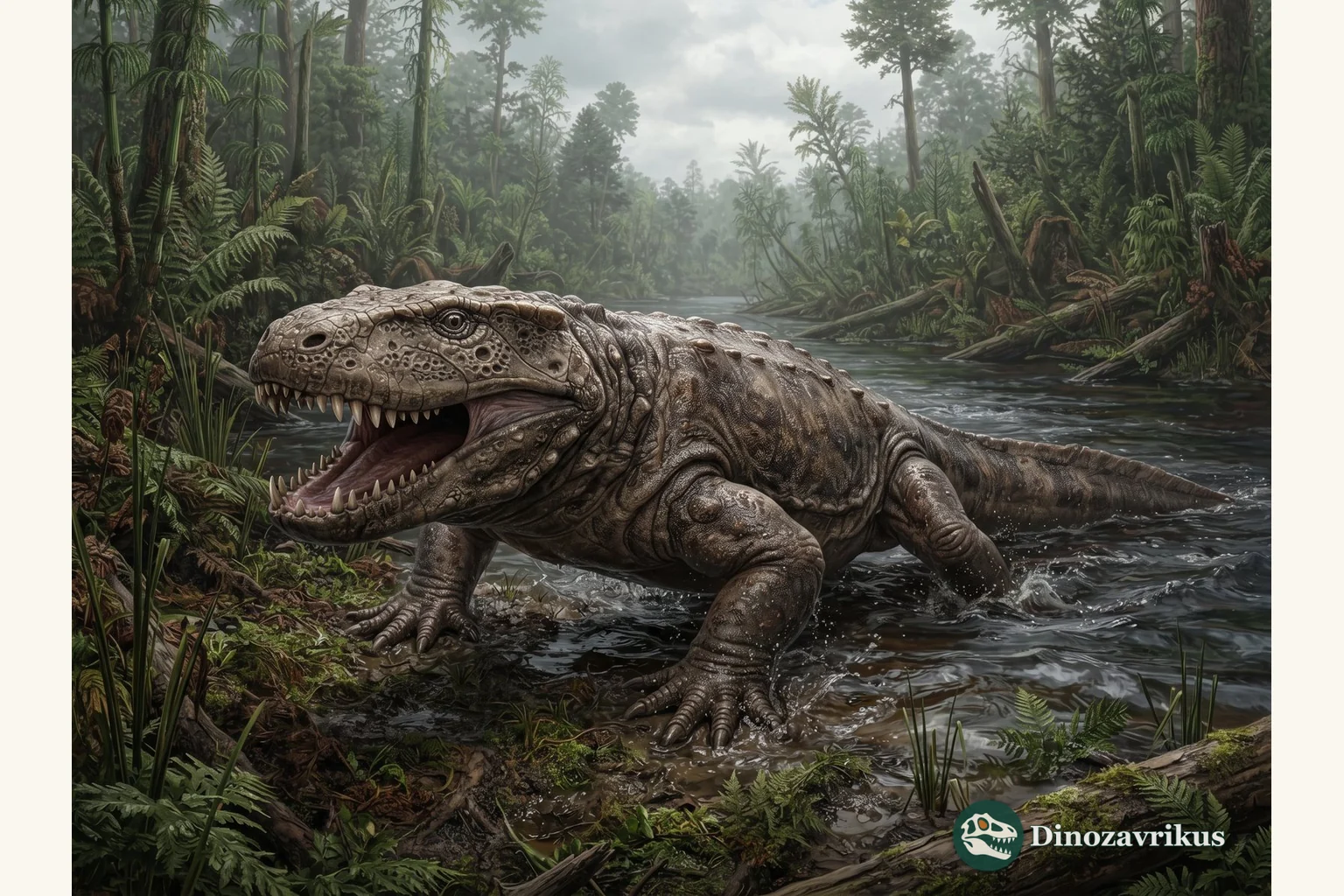 Melosaurus reconstructed in a Permian freshwater habitat