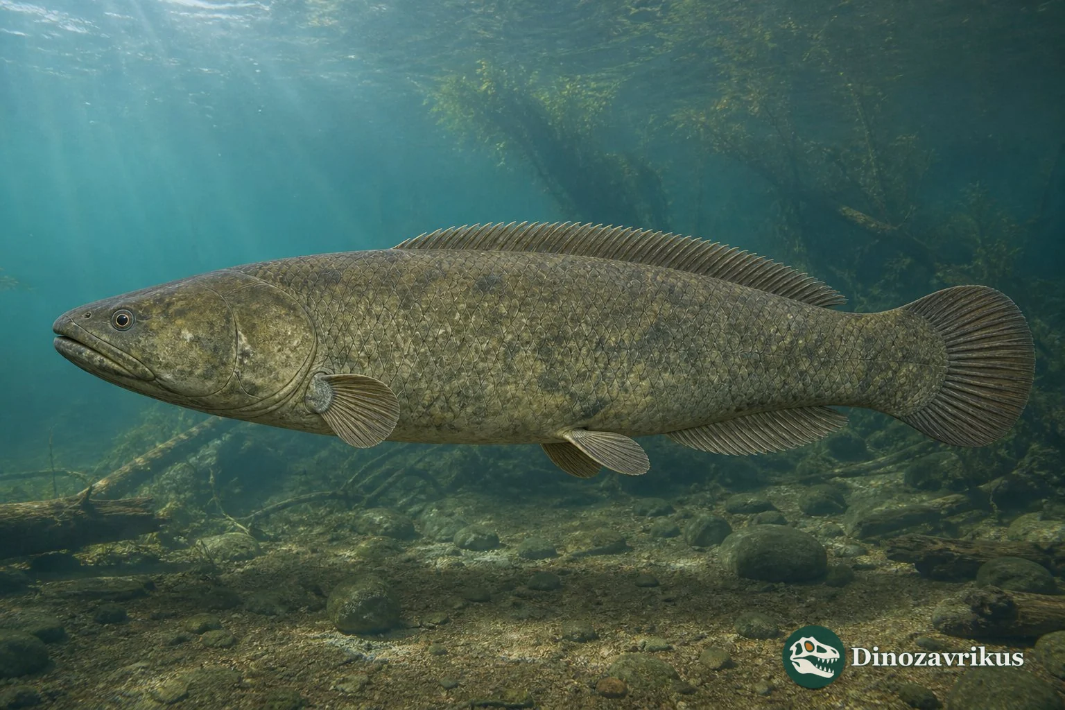 Cretaceous amiid fish Melvius reconstructed from vertebral and skull evidence