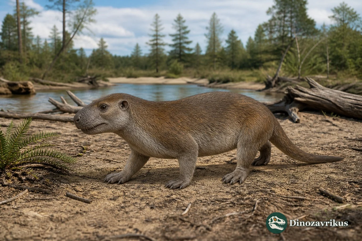 Meniscoessus reconstructed on the forest floor of Late Cretaceous North America