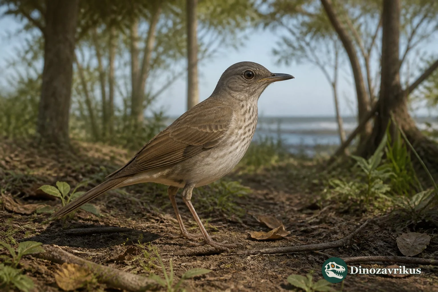 Meridiocichla reconstructed in a Mediterranean island woodland
