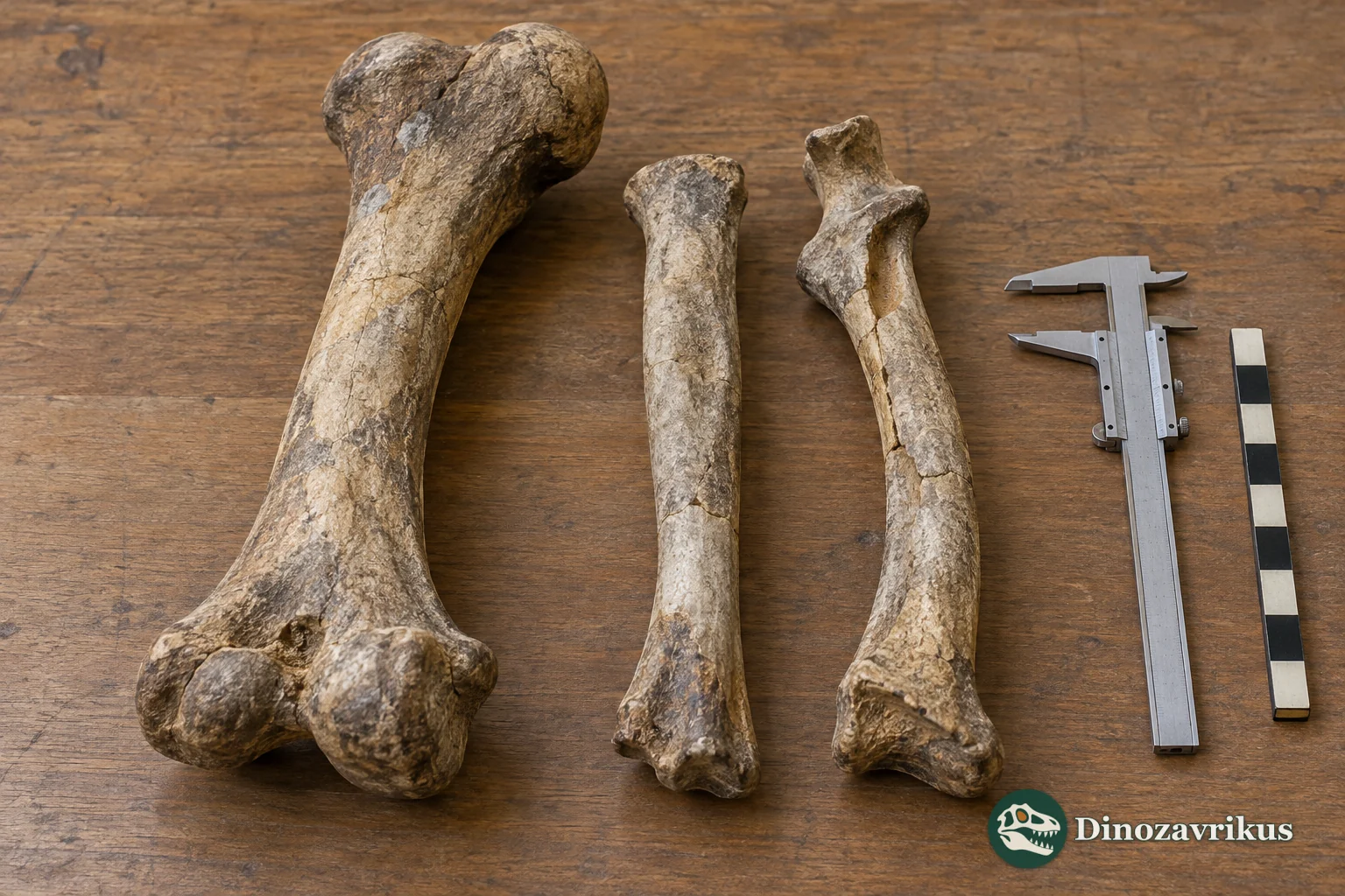 Illustrative comparison of fossil long bones