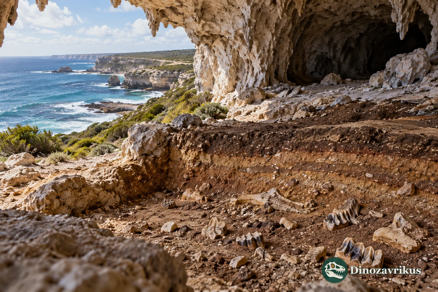 Interpretive Pleistocene Australian coastal cave deposit