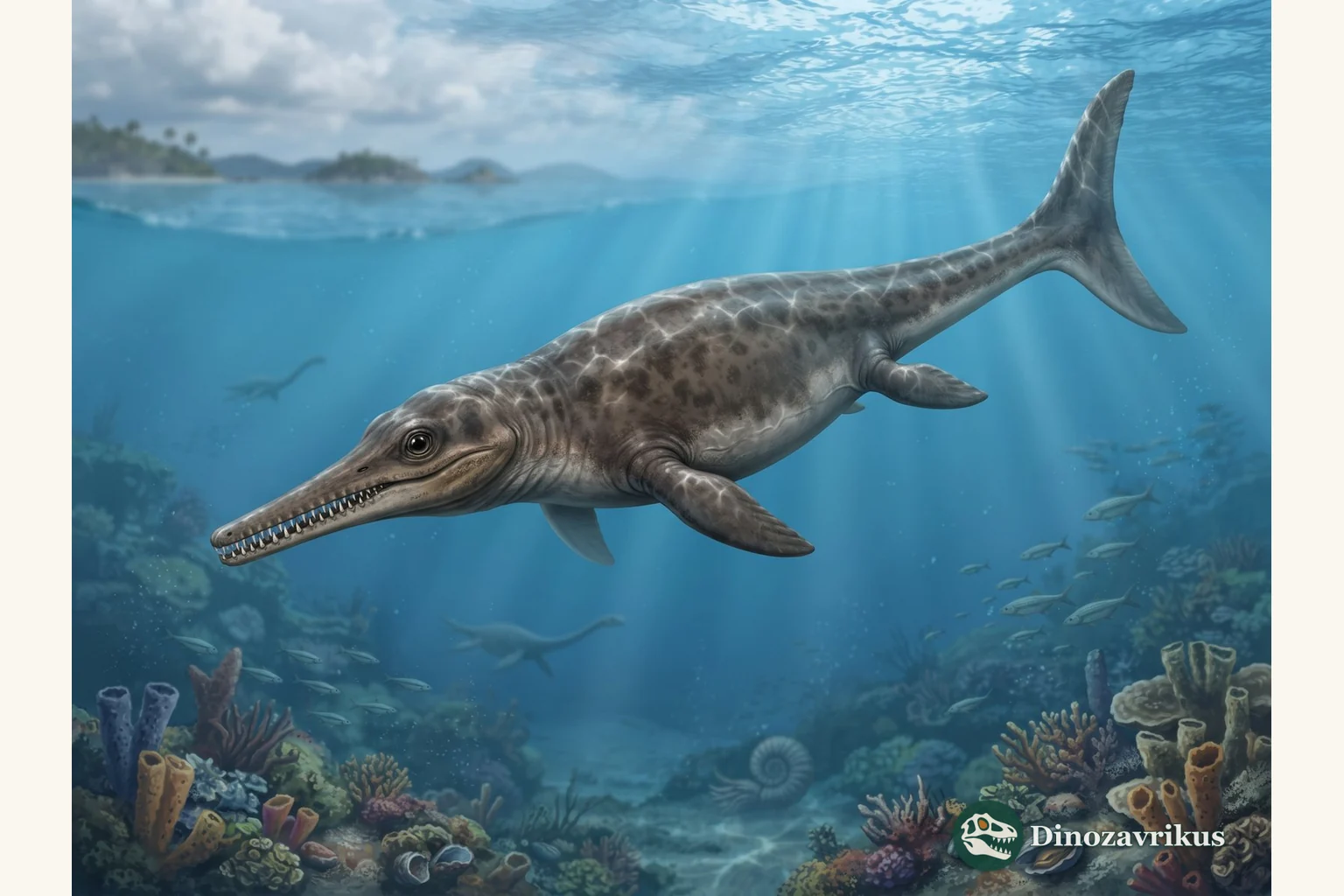 Metriorhynchus reconstructed swimming in a Jurassic sea