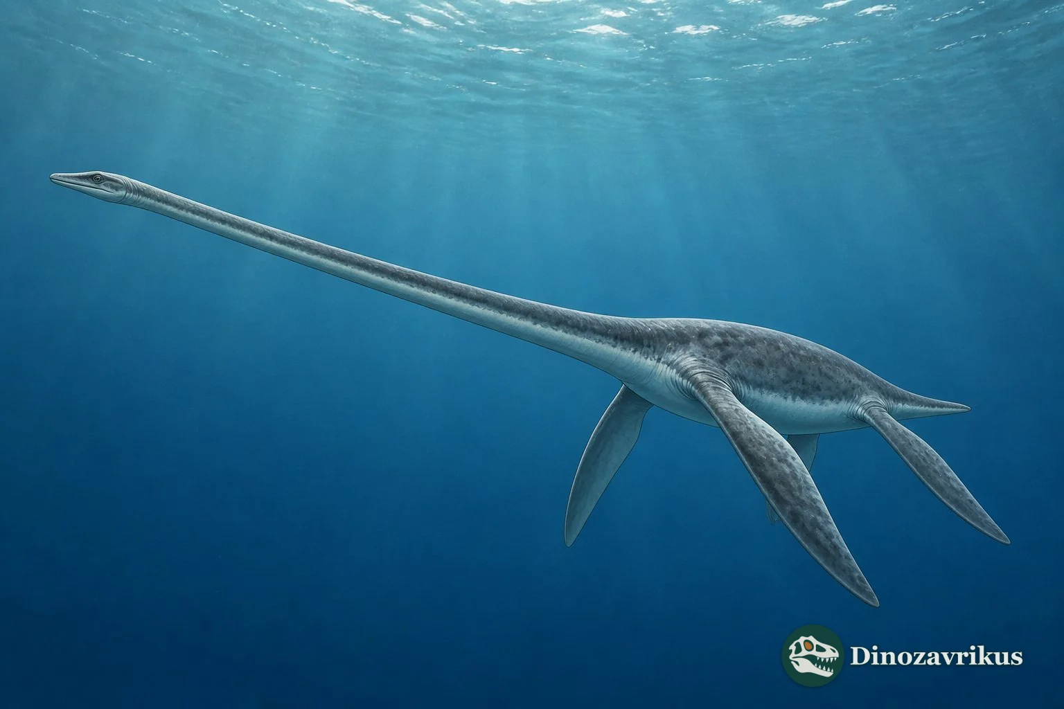 Microcleidus homalospondylus swimming in an Early Jurassic sea off Yorkshire