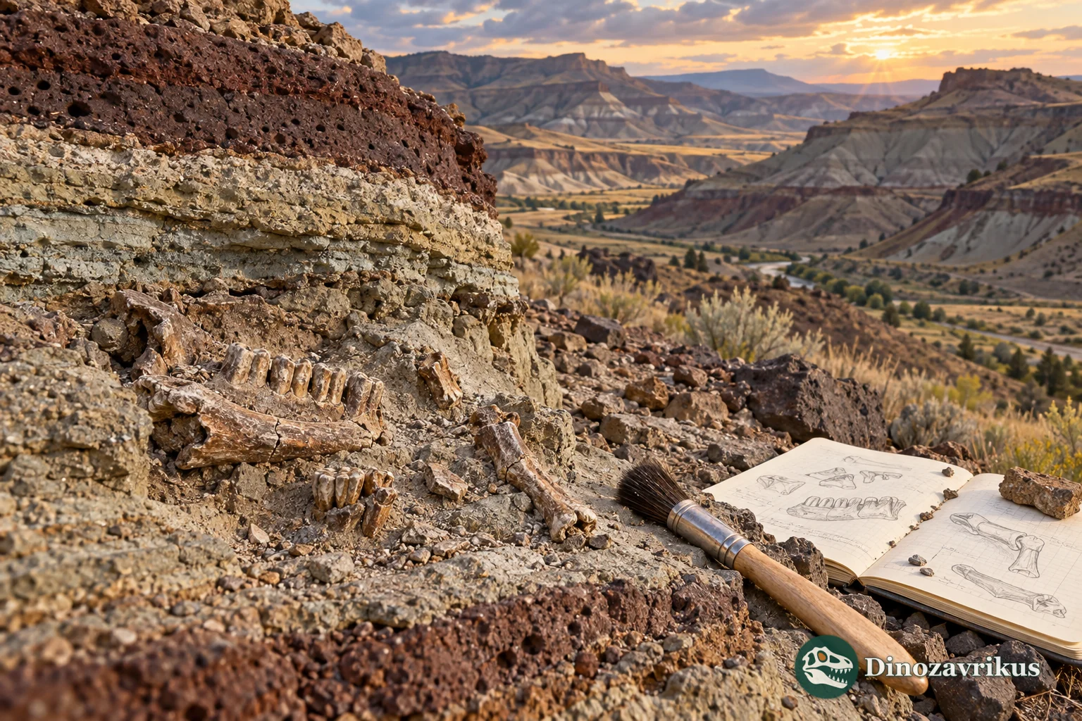Illustrative fieldwork among layered John Day Basin rocks