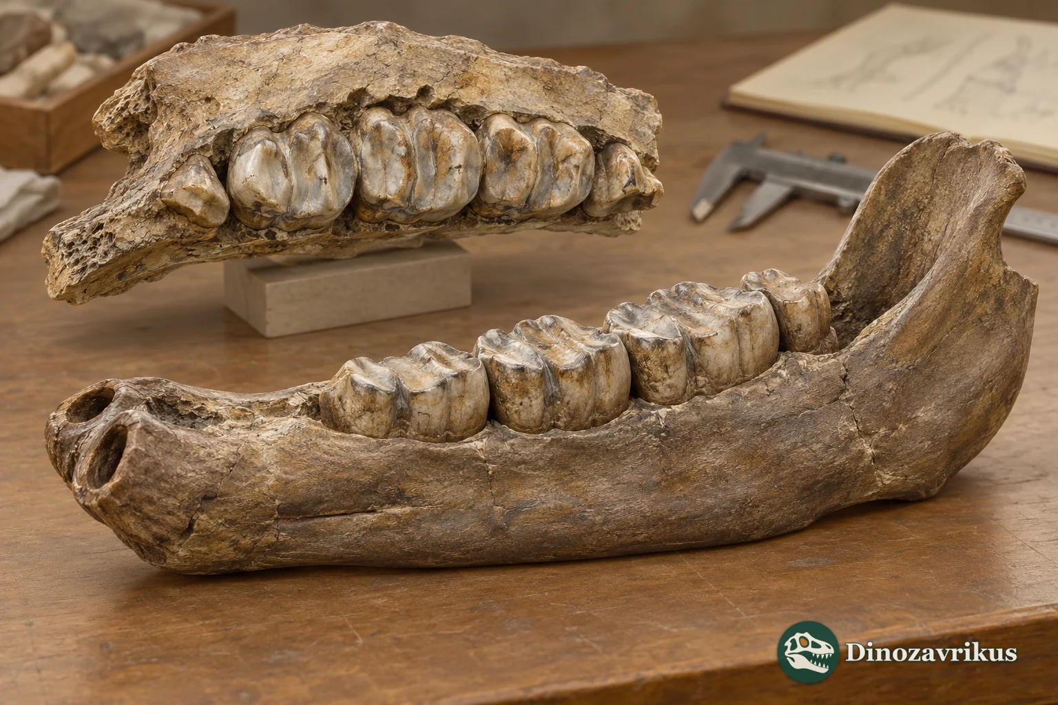 Illustrative study of Moeritherium teeth and jaw material