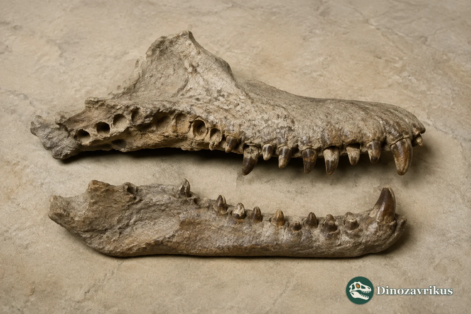 Musturzabalsuchus reconstructed beside a Late Cretaceous waterway in Iberia
