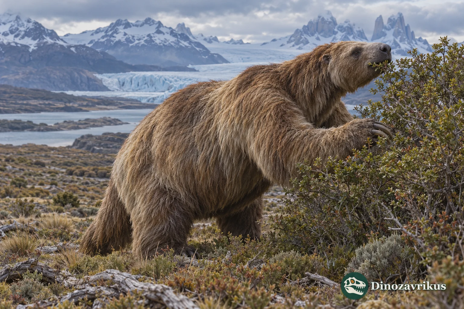 Mylodon browsing shrubs in late-glacial Patagonia