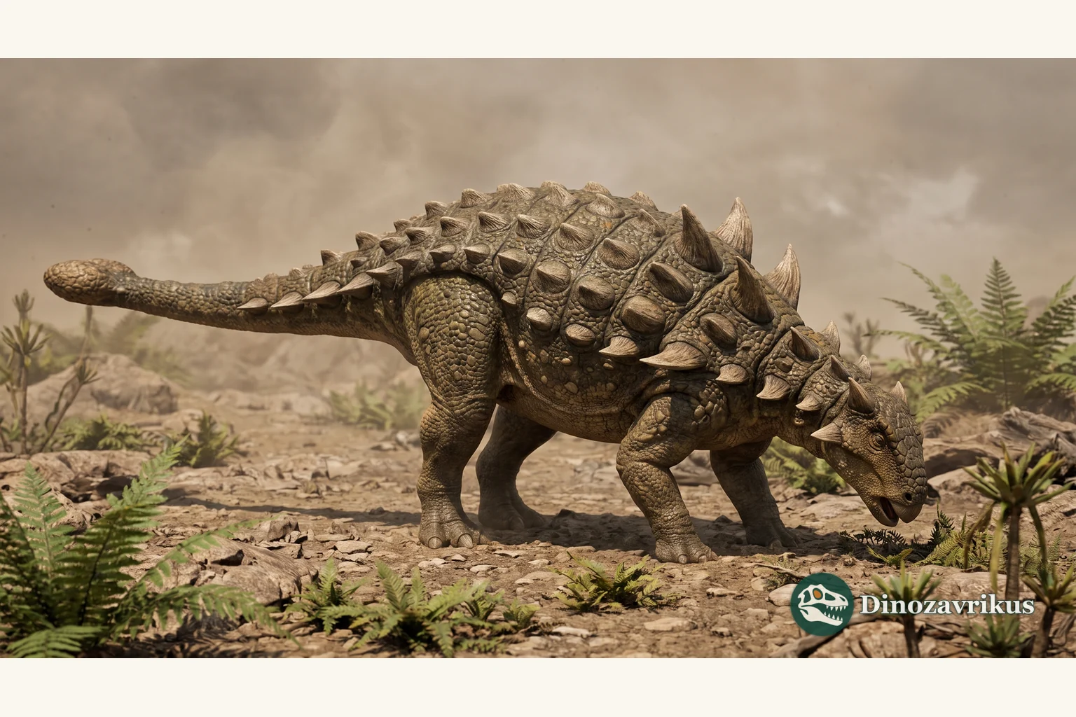 Illustrative reconstruction of Mymoorapelta, a Jurassic armoured dinosaur in the Morrison Formation
