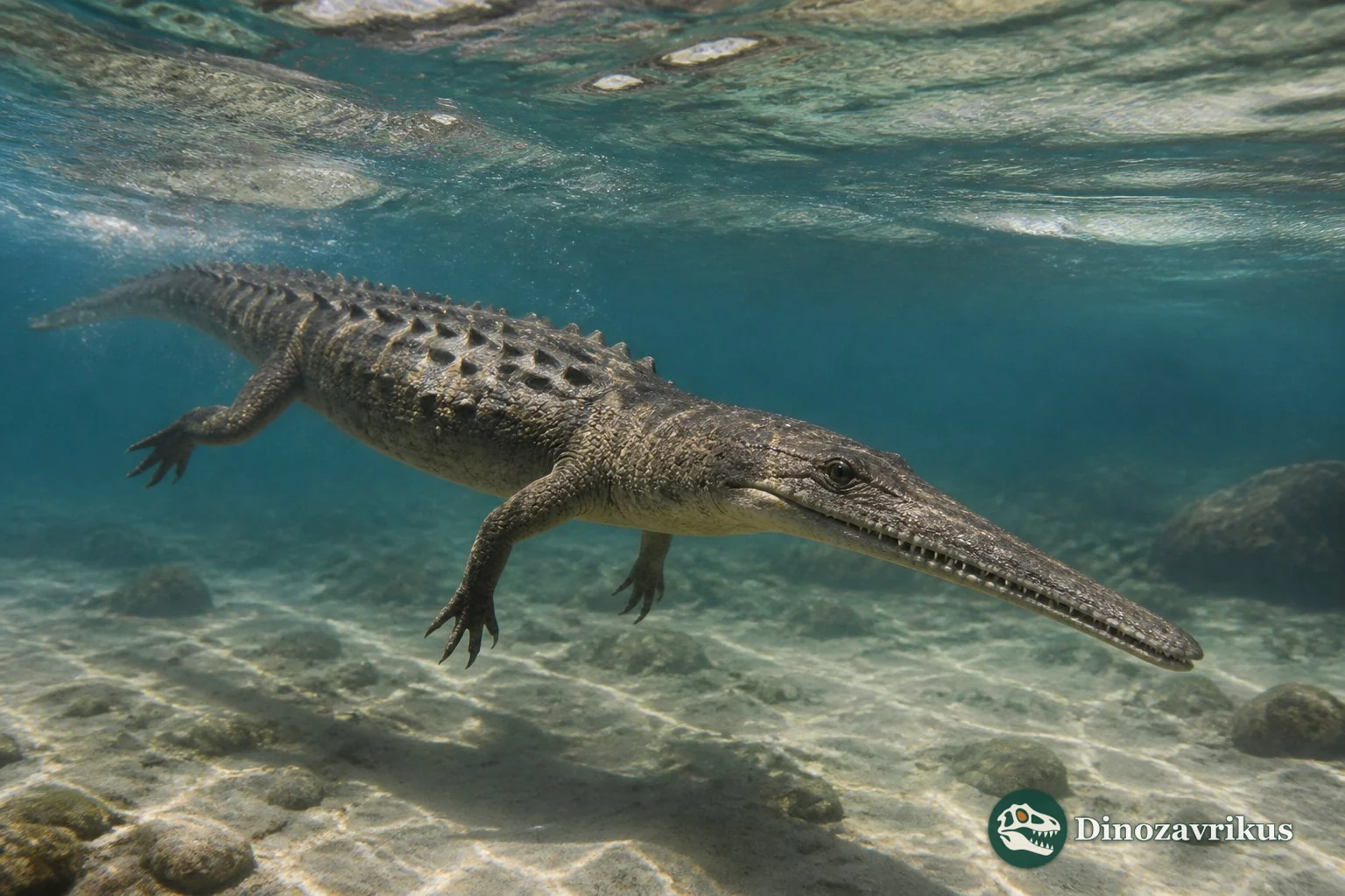 Mystriosaurus reconstructed in an Early Jurassic sea