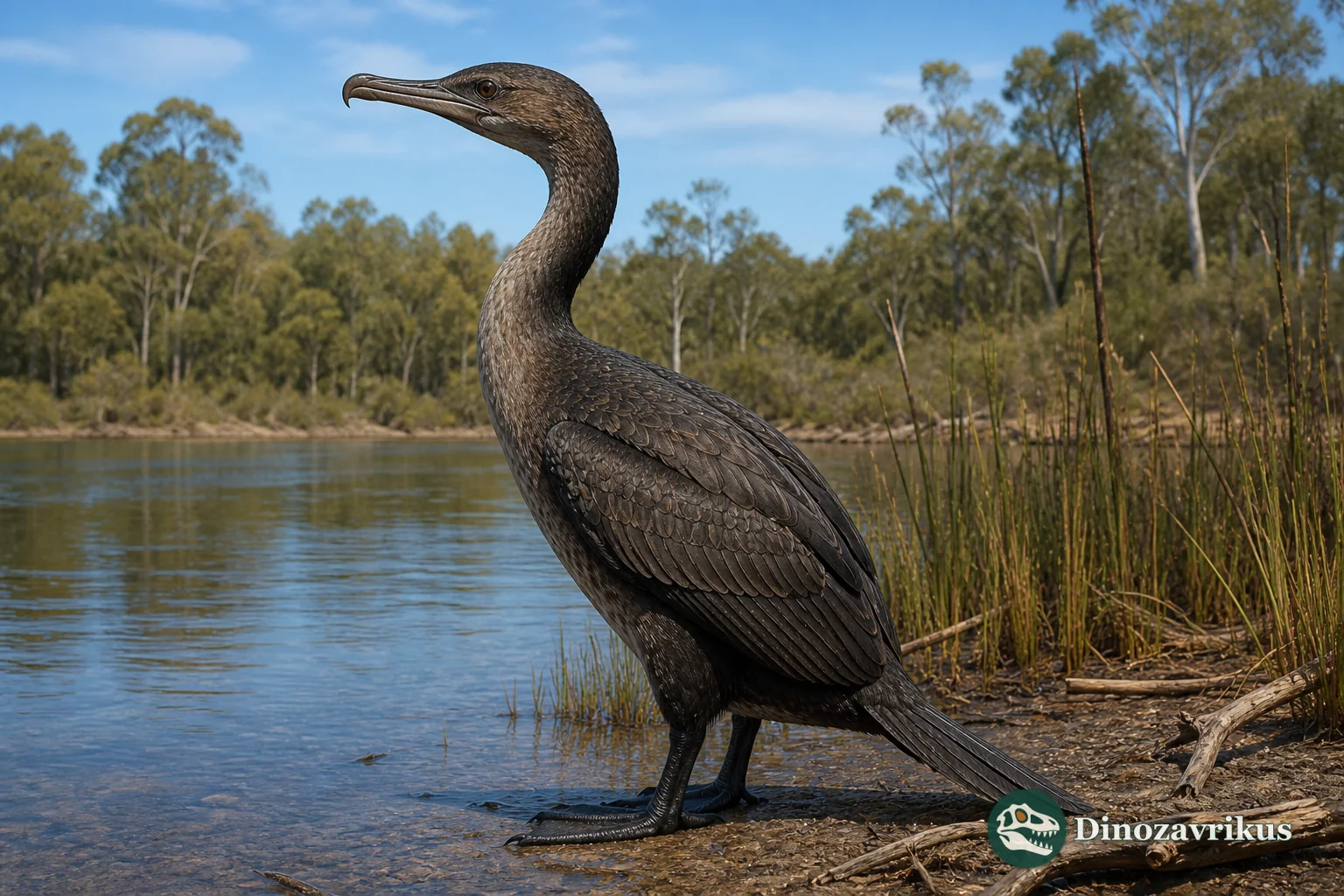Nambashag reconstructed beside an Oligocene lake in South Australia