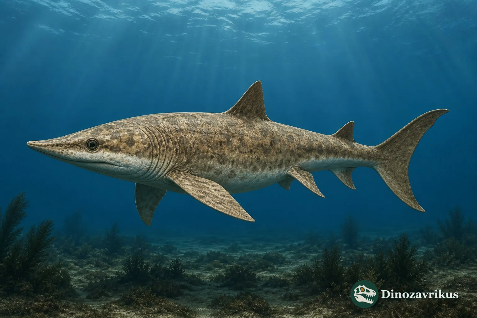 Nemacanthus monilifer reconstructed with the ornamented dorsal fin spine documented in Rhaetian fossils