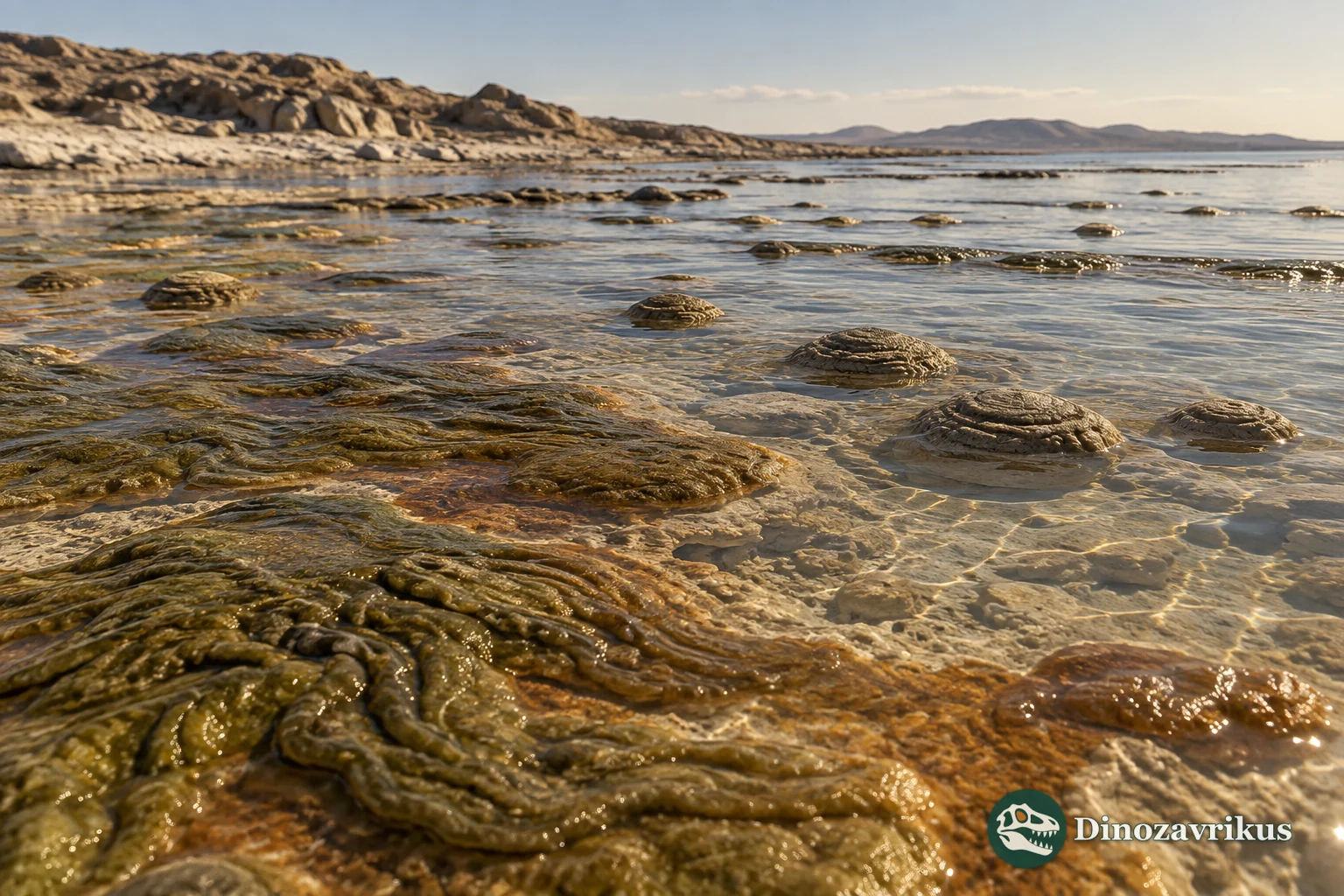 Microbial mats and low stromatolites on a Neoarchean shallow shore