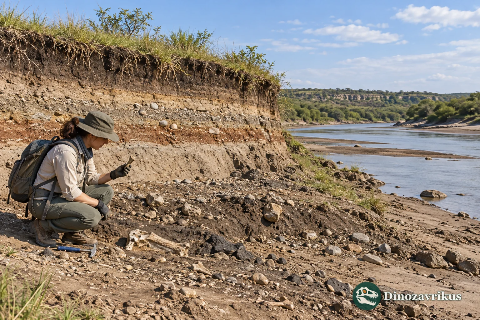Illustrative examination of a South American riverbank deposit