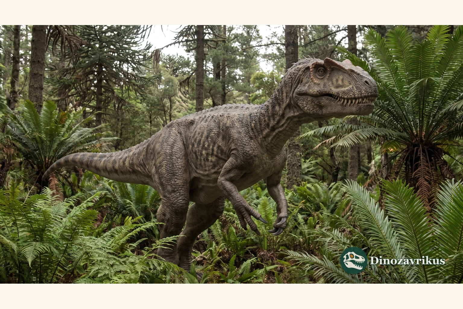 Reconstruction of Neovenator salerii, a large theropod from Early Cretaceous southern England