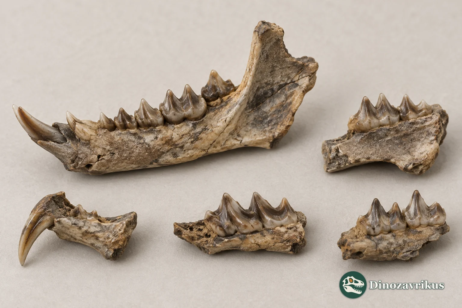 Conceptual comparison of fossil shrew jaws and teeth