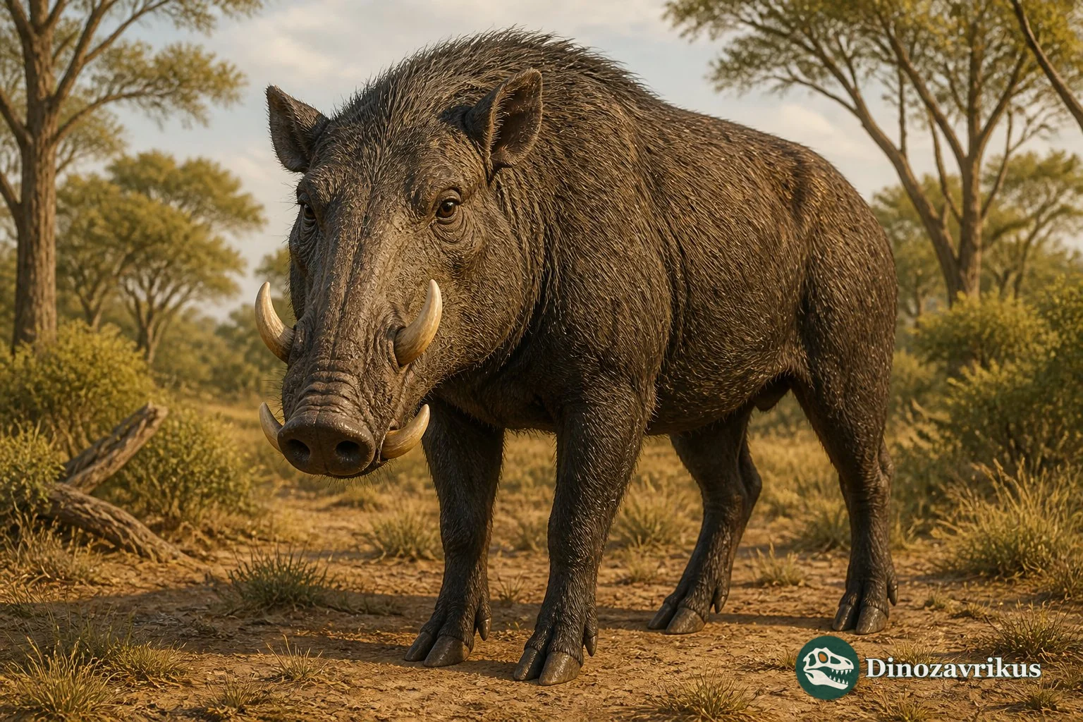 Nyanzachoerus reconstructed in a late Miocene African setting