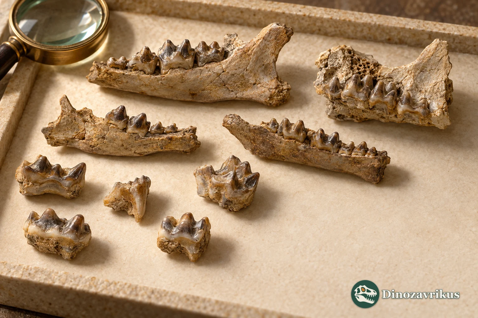 Illustrative Nyctitherium lower jaw and tooth comparison
