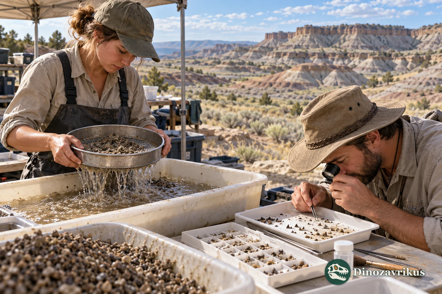 Illustrative sediment washing for small Eocene mammal teeth