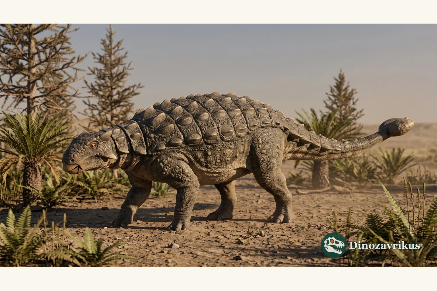 Illustrative reconstruction of an armoured ankylosaur representing Oohkotokia horneri