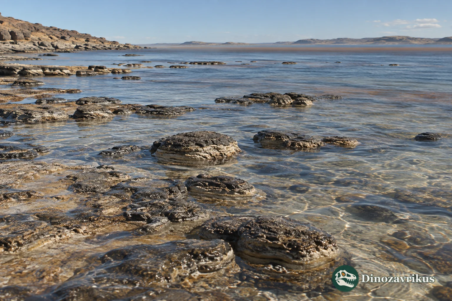 Orosirian stromatolites growing in shallow water