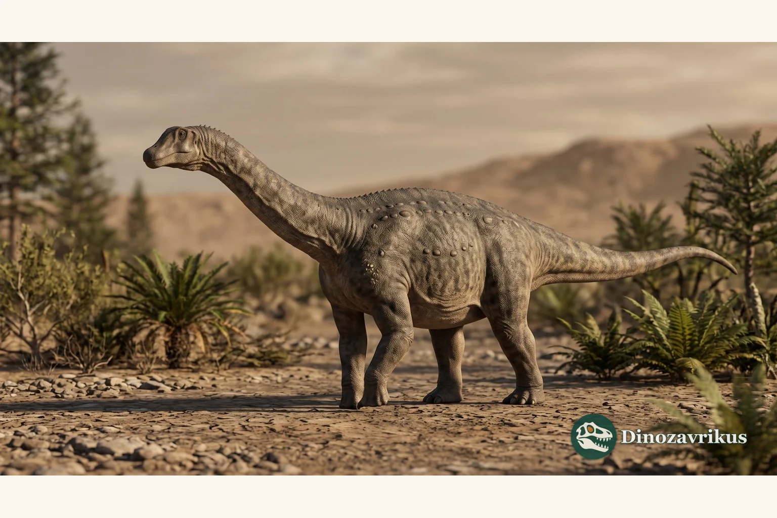 Illustrative reconstruction of a titanosaur representing the fragmentary Pakisaurus balochistani