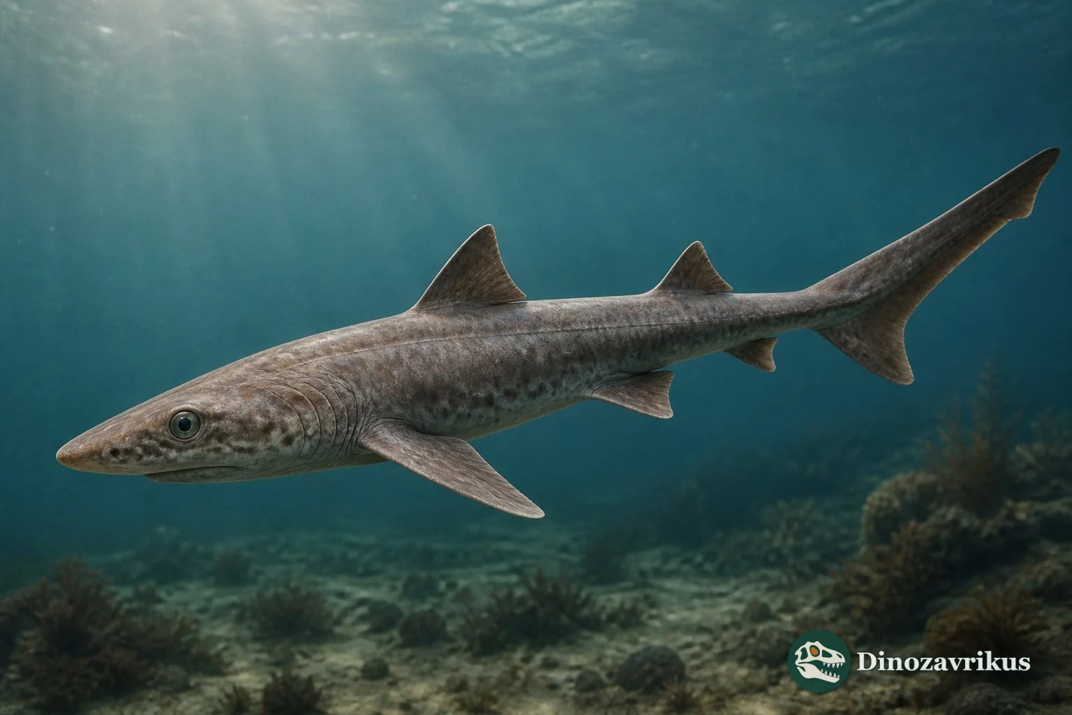 Palaeogaleus reconstructed as a small fossil shark, with its diagnostic variation represented by isolated teeth