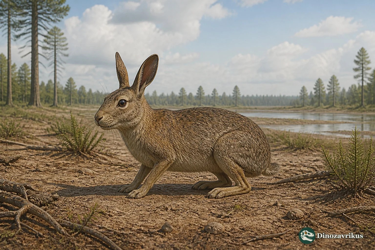 Palaeolagus in a reconstructed late Eocene North American scrubland