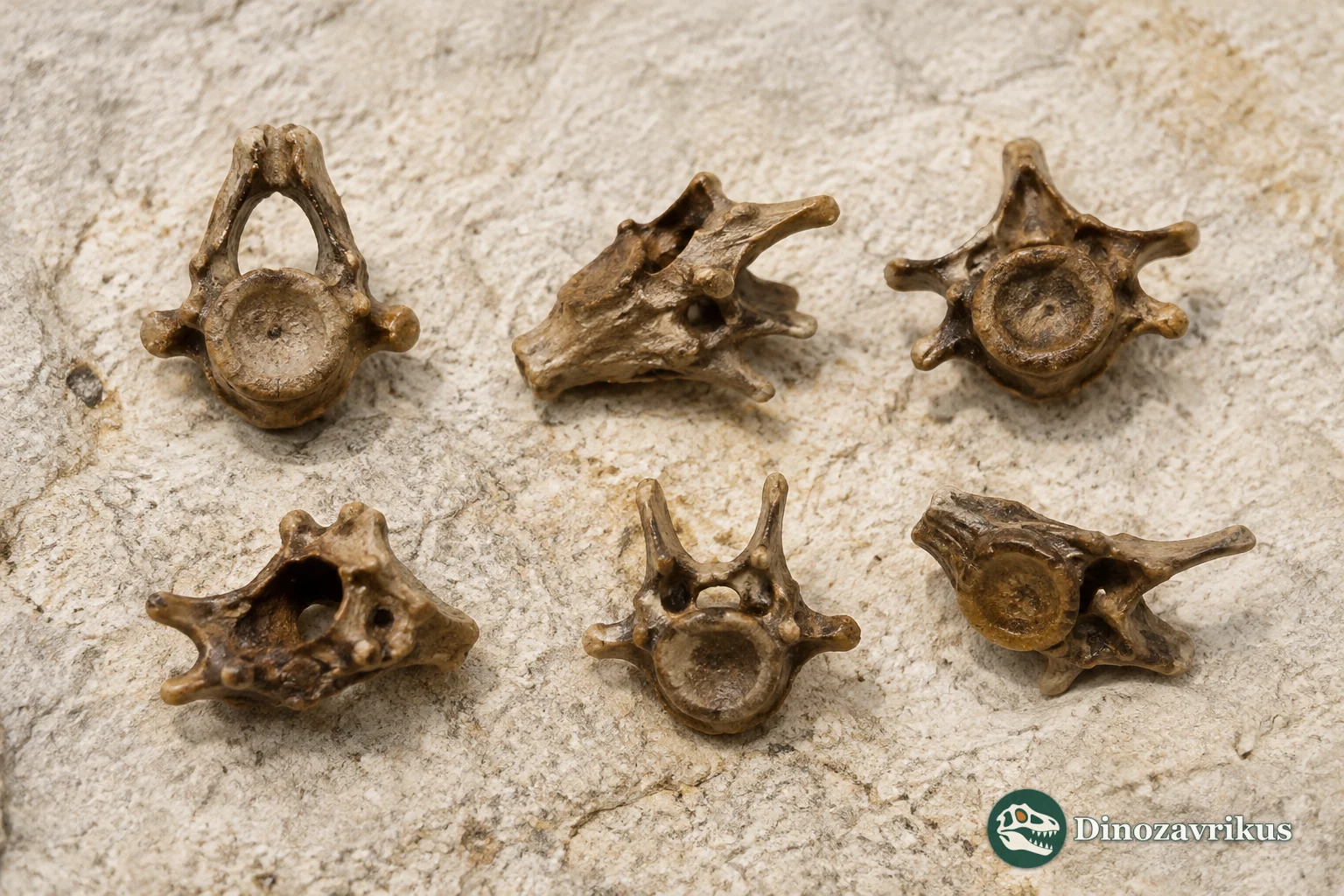 Fossil vertebrae and partial skeleton representing the Eocene snake genus Palaeopython