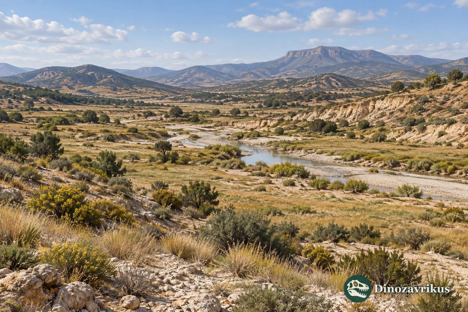 Interpretive early Pliocene basin landscape in southern Iberia